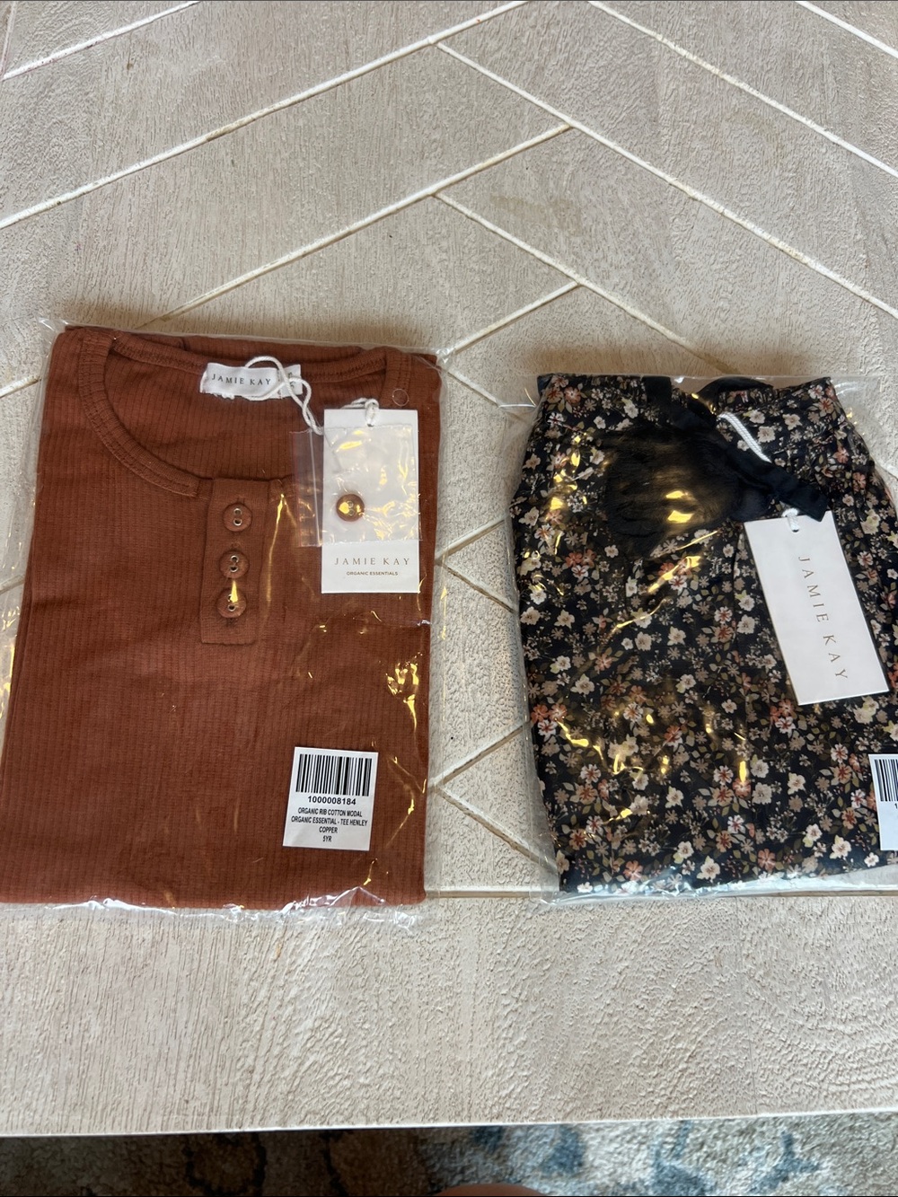 NWT Jamie Kay copper tee Henley 5Y/ NWT Luca floral hazel skirt 5Y
